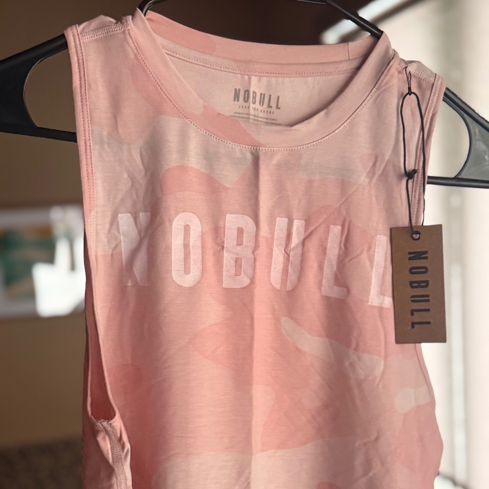 NOBULL Pink Camo Crop Tank